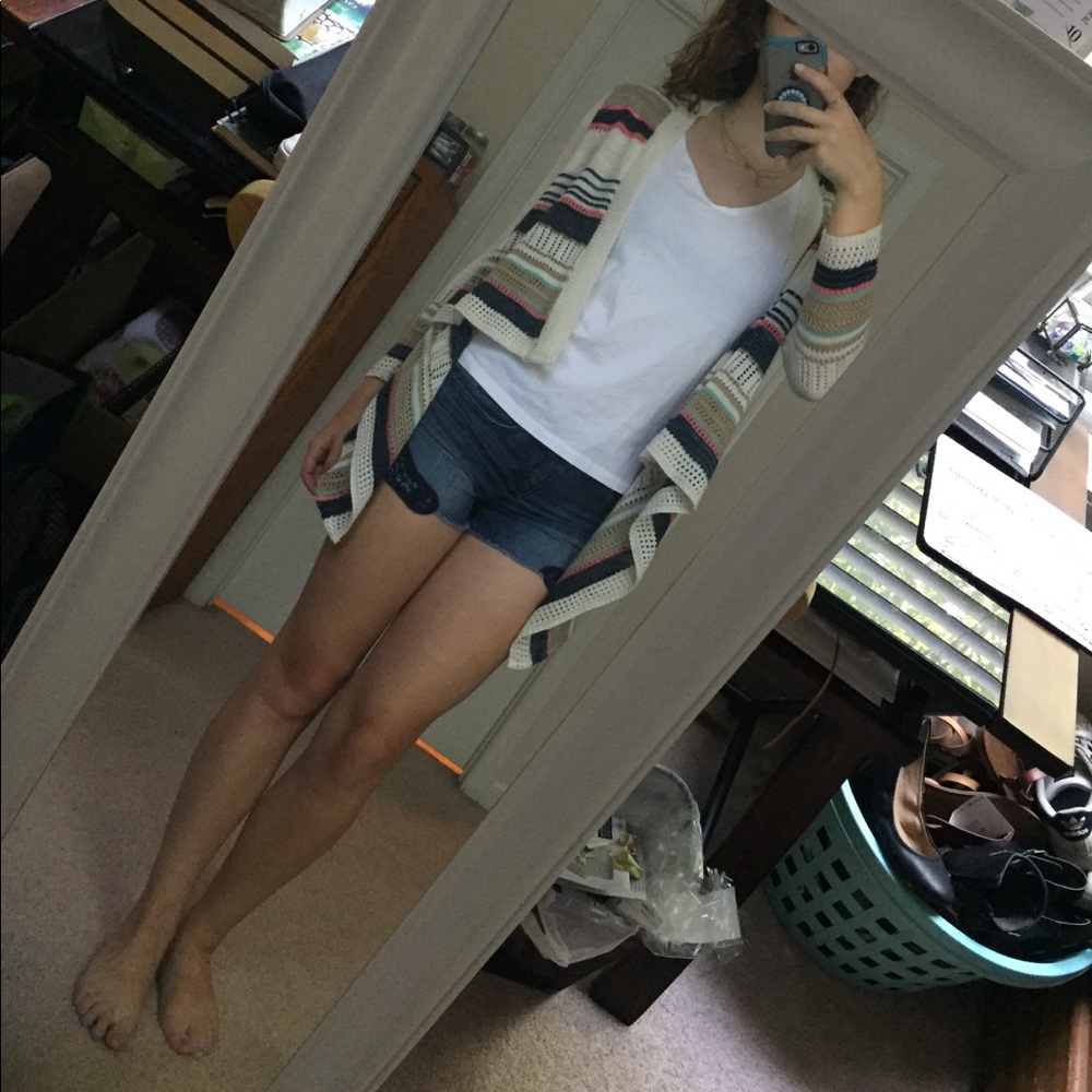 Striped Flowy Cardigan